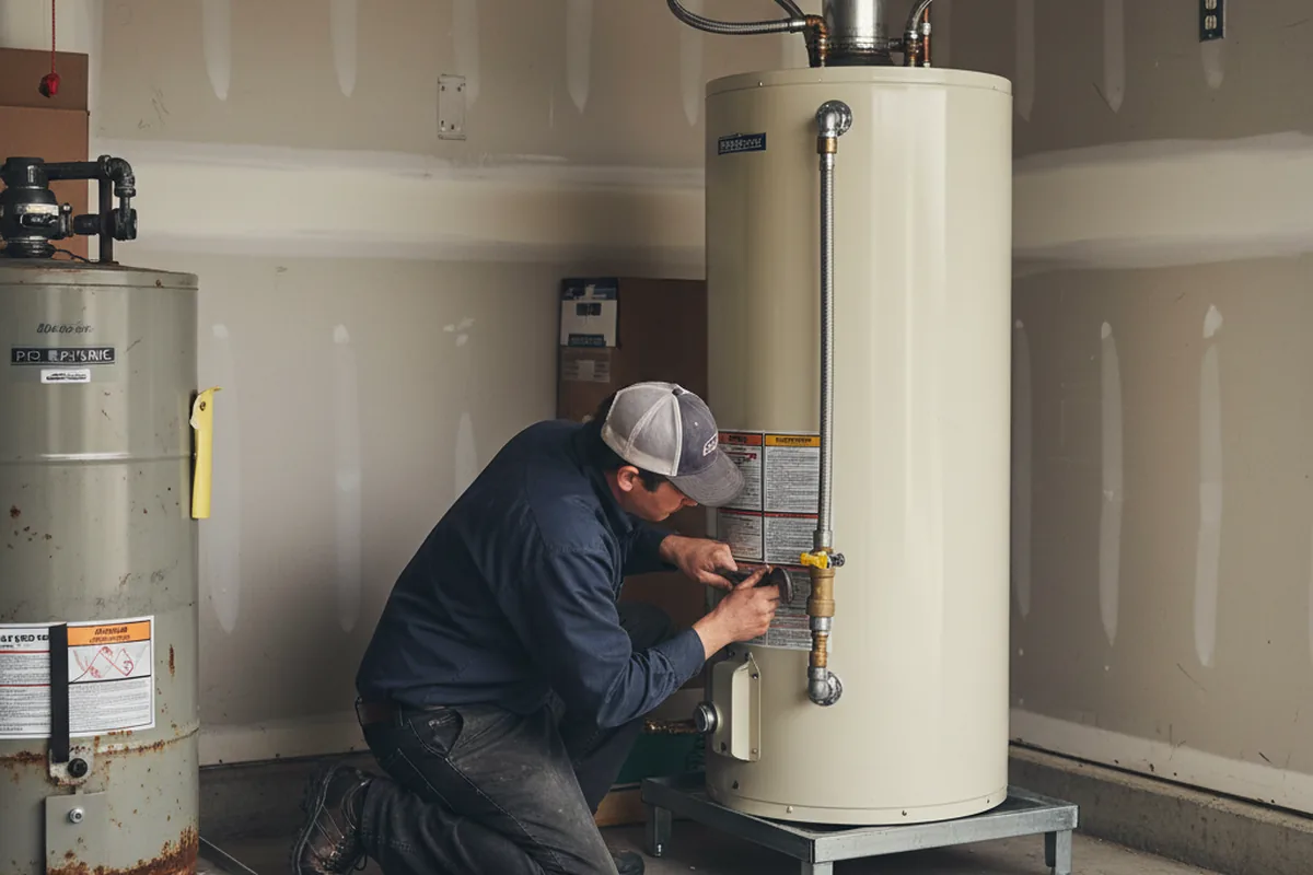 Water heater and shutoff valve replacement in Elwood